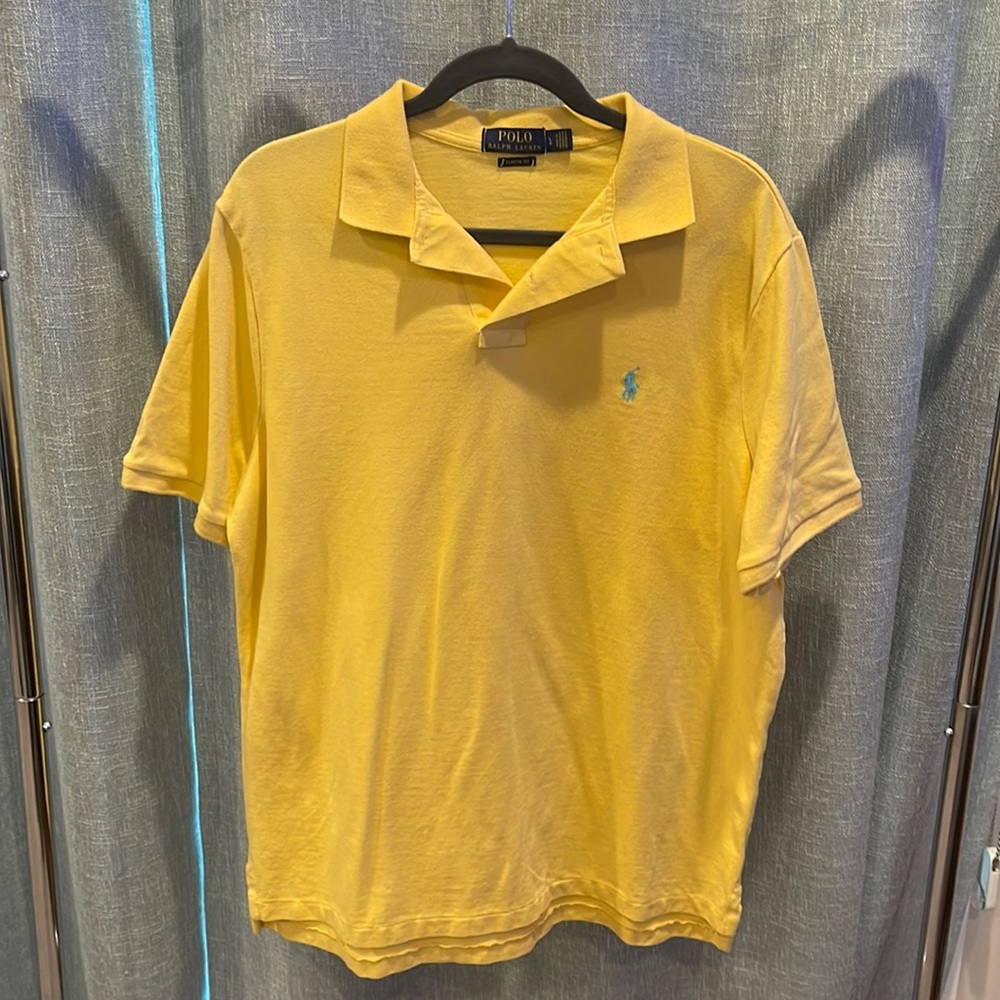 Polo by Ralph Lauren - Mesh Classic Fit Polo Shirt - Yellow - L